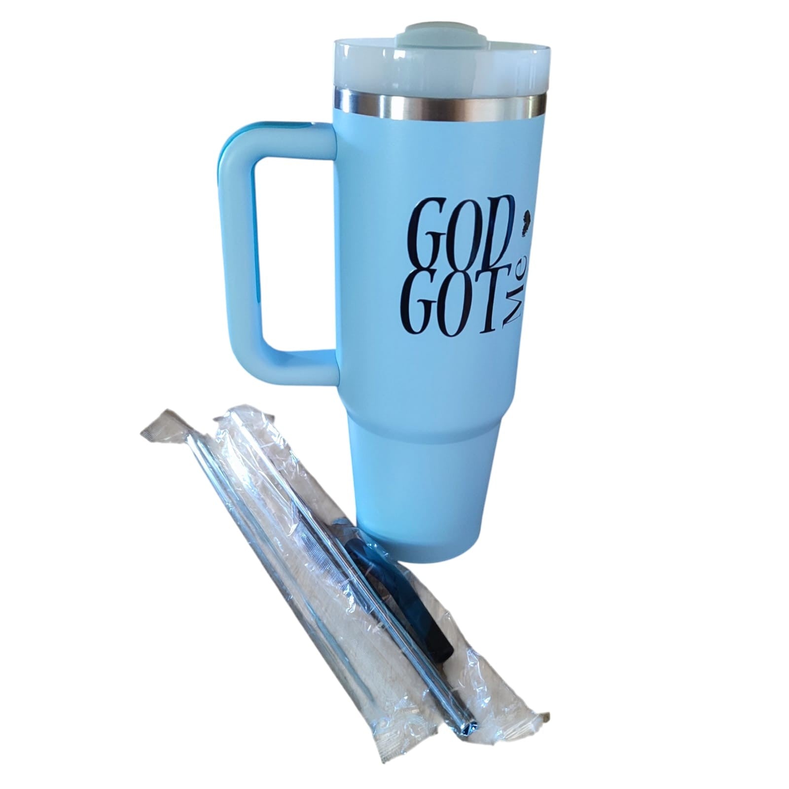 Insulated Leak Proof Travel Bottle 890ml - "God Got Me"